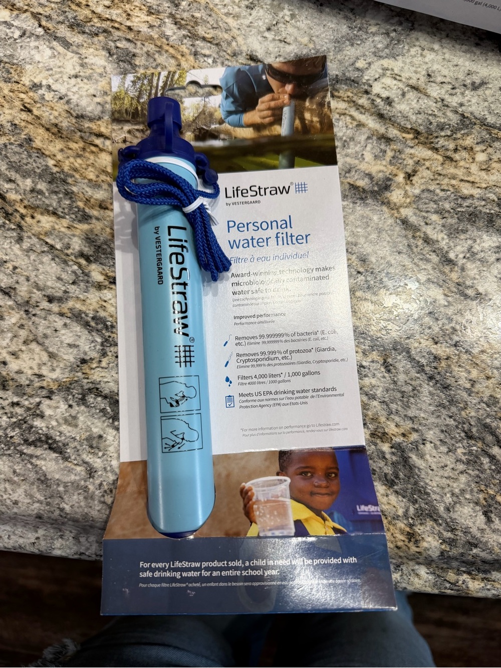Personal Water Filter - Light Blue
